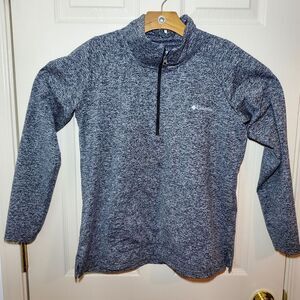 Columbia Kids Heathered Gray Quarter-Zip Pullover Size M